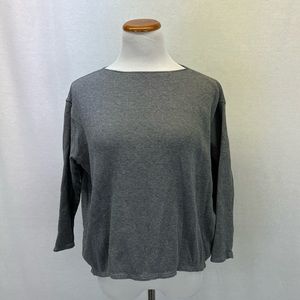 Lululemon Gray Waffle Long Sleeve Back in Action Top Sz. 6/8? See Measurements